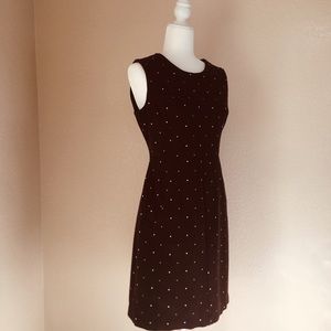 Lands’ End Polkadot Sleeveless Brown Dress - 12